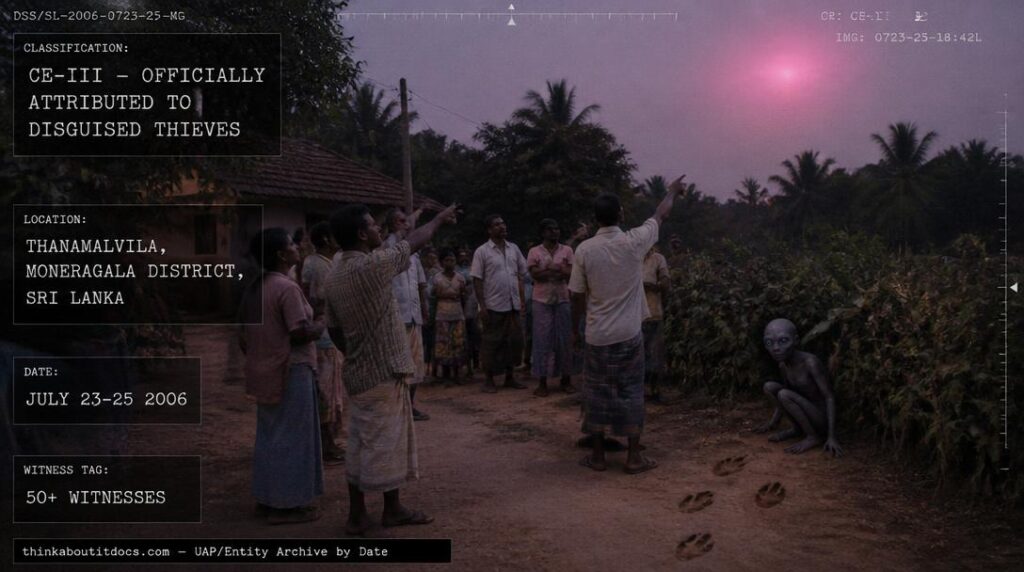 2006 Thanamalvila Sri Lanka Grey Alien Encounter