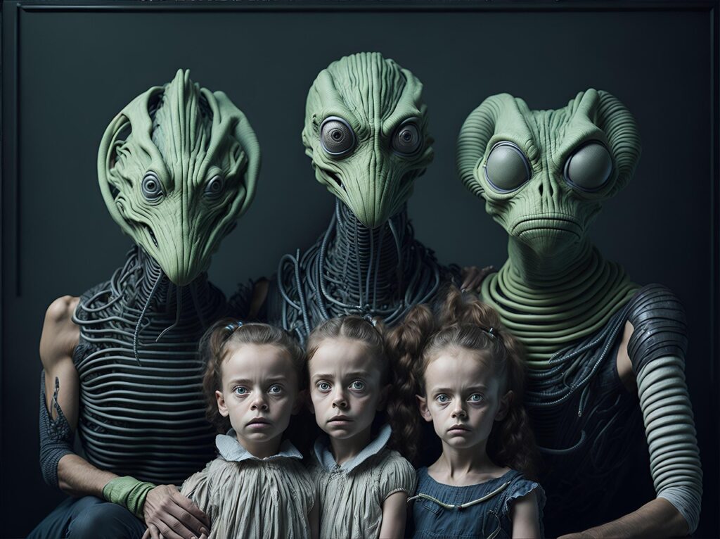 ai generated, aliens, family, mother, father, child, together, parenthood, parents, future-8169280.jpg