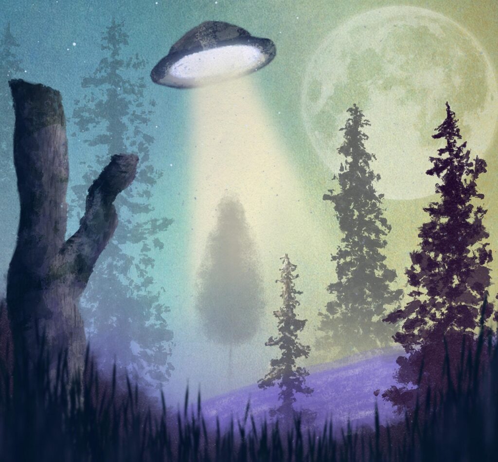 alien, ufo, forest, night, nature, woods, dark, alien, alien, alien, ufo, ufo, ufo, ufo, ufo-7281742.jpg