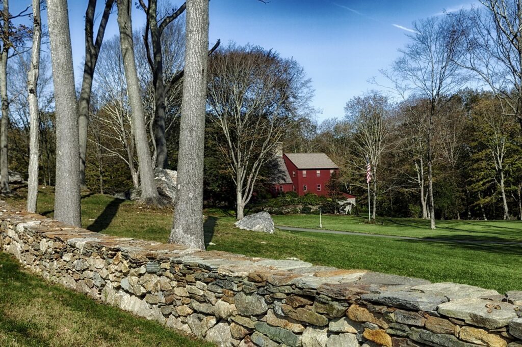 connecticut, house, home, forest, trees, stone wall, nature, outside, connecticut, connecticut, connecticut, connecticut, connecticut-227552.jpg