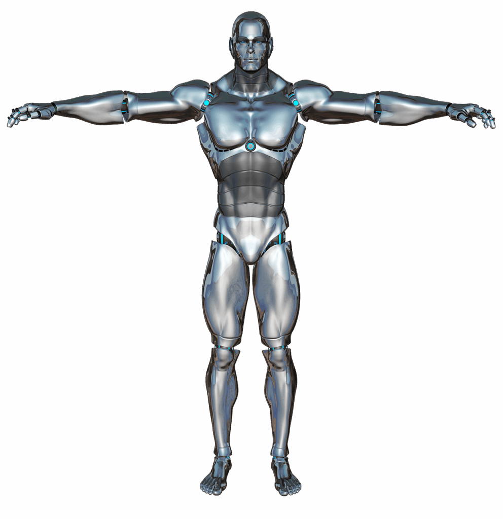man, front, robot, cyborg, android, robotics, future, artificial intelligence, blue, silver, isolated, sci-fi, science fiction, robot, robot, robot, robot, robot, cyborg-320270.jpg