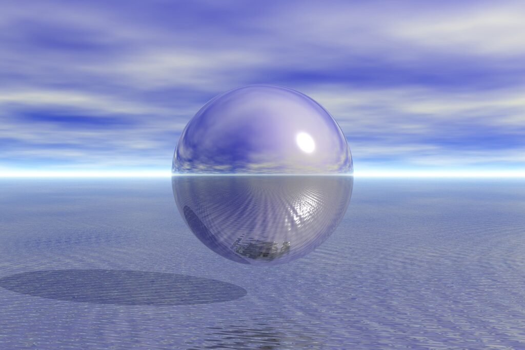 sphere, nature, reflection, sea, sky, water, horizon-1076839.jpg