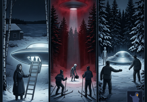 Finland UFO Alien Sightings Archive — Three-Panel Intelligence Dossier