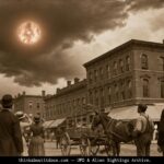 Historical illustration of the 1907 Burlington Vermont torpedo-shaped ball lightning sighting