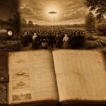 Dossier-style archive collage representing the 1910 to 1919 decade of UFO and entity sightings