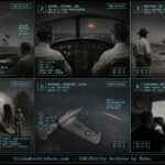 Six-panel collage of late April 1950 UFO sightings including the Memphis Texas intercept, TWA Flight 117, and the Bruno Facchini encounter