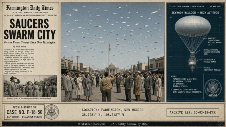 1950 The Farmington Armada — New Mexico's Mass UFO Sighting