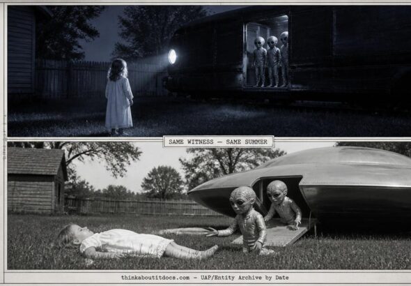 Five-year-old girl's two 1925 abduction incidents at Port Burwell Ontario with gray beings and yellow-skinned beings