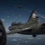 Small luminous discs among a B-17 bomber formation over Germany during the September 6, 1943 Stuttgart raid, one making contact with an aircraft's tail with no damage