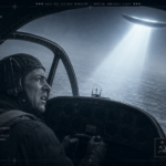 A Soviet test pilot's aircraft loses all power as a beam of light from a banana-shaped object strikes it over Kapustin Yar, June 16, 1948