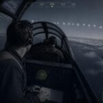 An Air Force radar observer watches a formation of white, egg-shaped objects cross in front of his F-82 fighter off the Washington coast, October 30, 1948