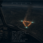 A triangular ground fire burns with unusual blue-green flames in the California hills near Pilot Hill, December 30, 1947