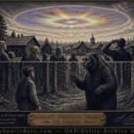 A rainbow-hued disc hovering over the Finnish village of Sahalahti and a bear-shaped speaking entity encountered in the nearby forest, August 1700