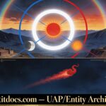 A dramatic parhelion halo display with three suns, two moons, and colored arcs over the Andean mining town of Porco, Peru, alongside a separate blood-red comet, January 13, 1553