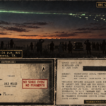 Intelligence dossier evidence board for the January 30 1949 green fireball event over Texas and New Mexico, showing the 143-mile nearly horizontal path triangulated by Dr. Lincoln La Paz, the Amarillo-to-Lamesa ground track, thousands of witnesses including Roswell and Holloman AFB, and the connection to the February 16 Los Alamos aerial phenomena conference