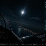 Navy pilot Robert Haven's AD-4Q being approached by a maneuvering light east of Lakehurst, New Jersey, November 1950