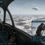 Future astronaut Deke Slayton pursuing an unidentified object in his P-51 fighter near Hastings, Minnesota, December 1951