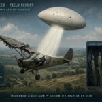 Small plane pulled aboard a lozenge-shaped UFO over Georgia, July 1951, pilot meeting asparagus-like beings
