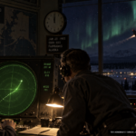 Illustration of the 1955 Fairbanks, Alaska Air Defense Command radar intercept of an unidentified target with quadrupling speed readings