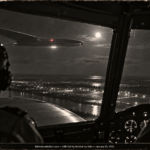 A winged cigar-shaped object with a red light flying alongside the left wing of a Mid-Continent Airlines DC-3 over Sioux City, Iowa, on a moonlit night in January 1951.